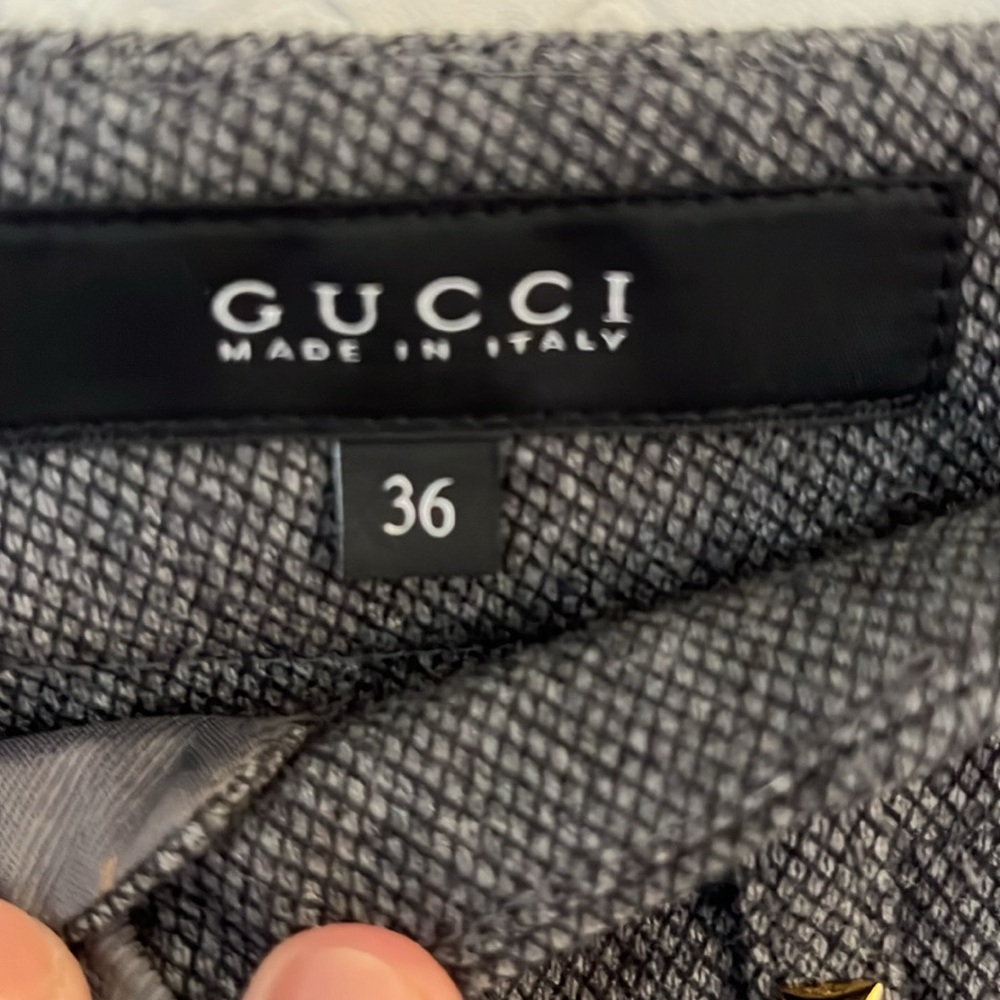 Women’s wool Gucci skinny trousers size 36/0 -gray houndstooth